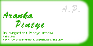 aranka pintye business card